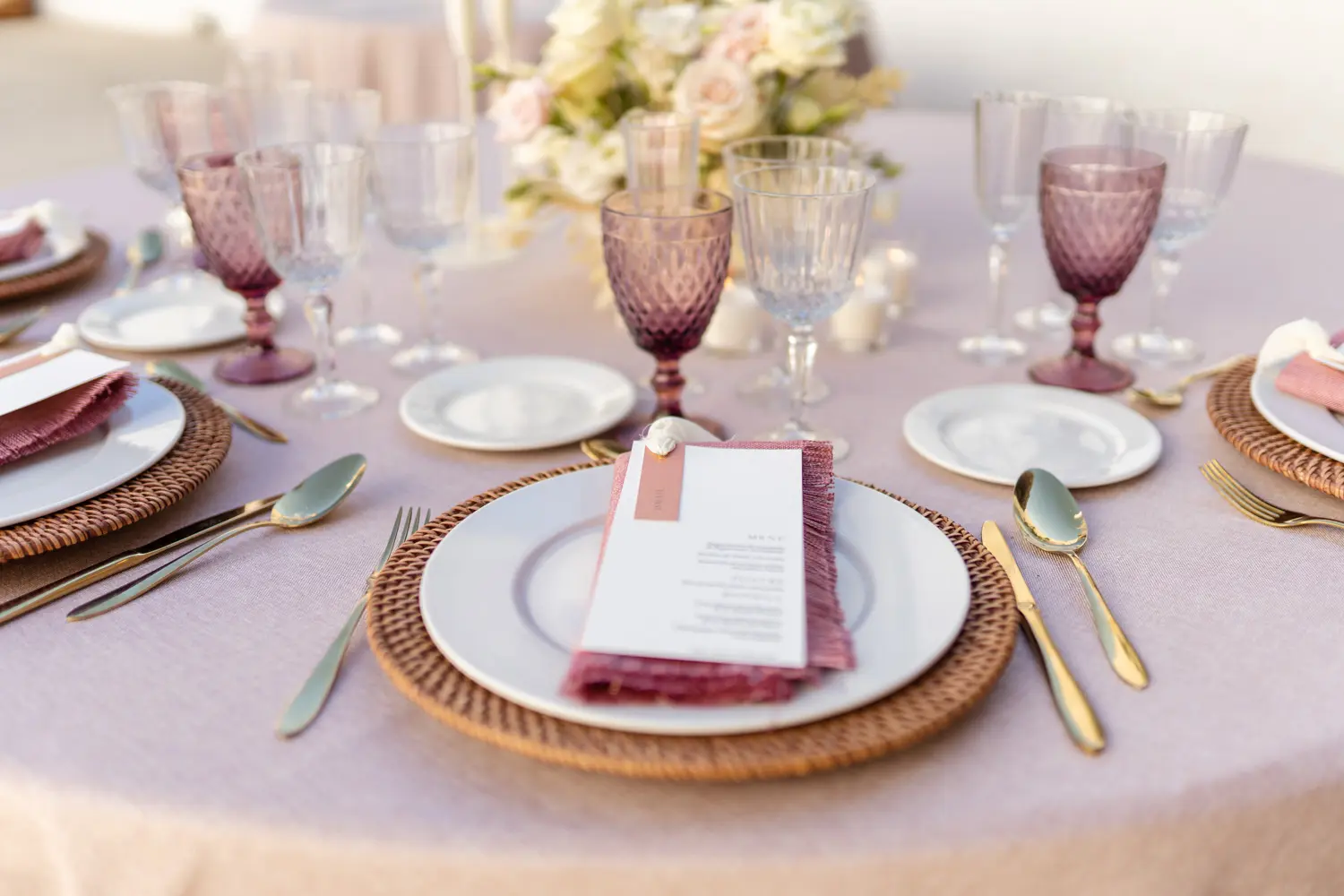 Inspiración de mesa Rosa Soft