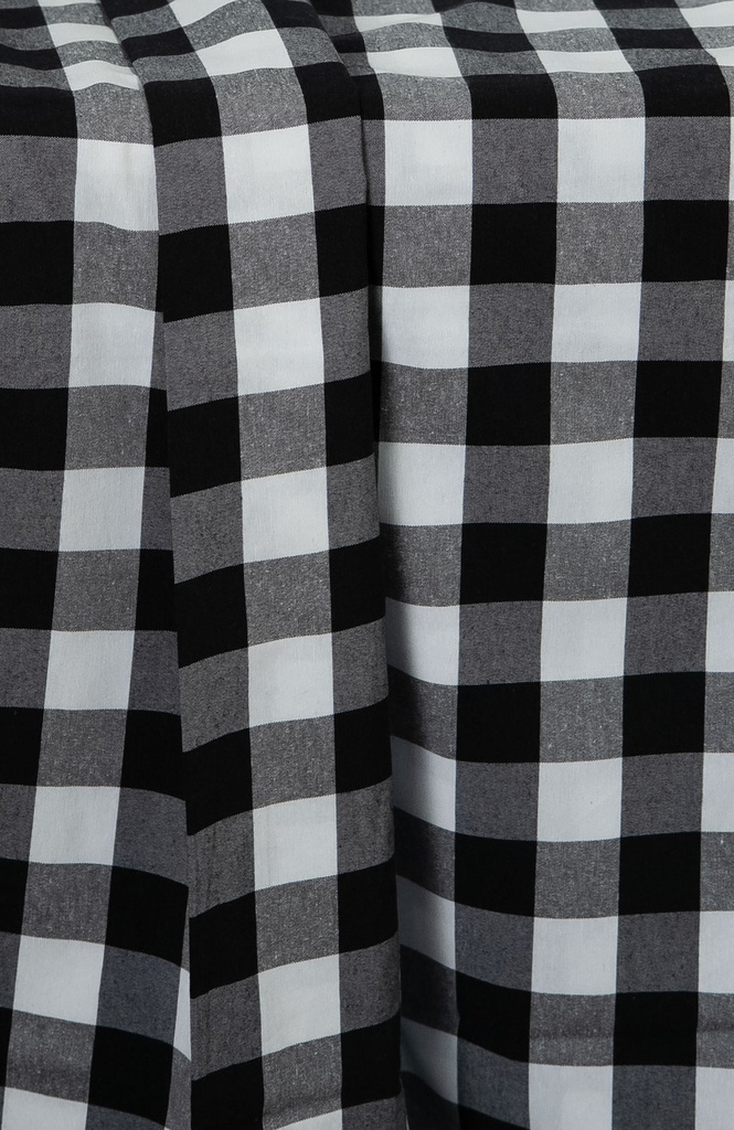 Mantel Vichy XL negro redondo 3.5