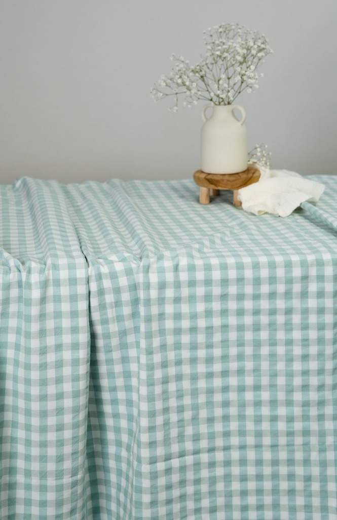 Mantel Vichy Mint cuadrado 3.60