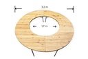 Mesa madera circulo 20 pax