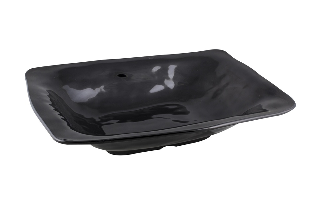 Fuente melamina negra 42x30x8