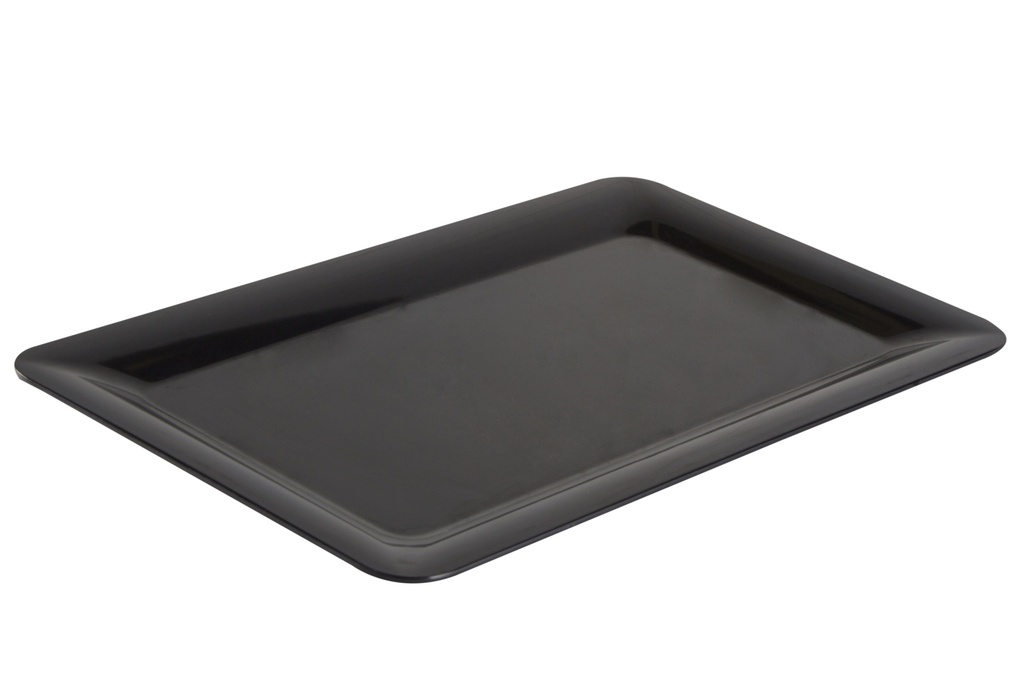 Bandeja melamina negra rectangular ala 53x32