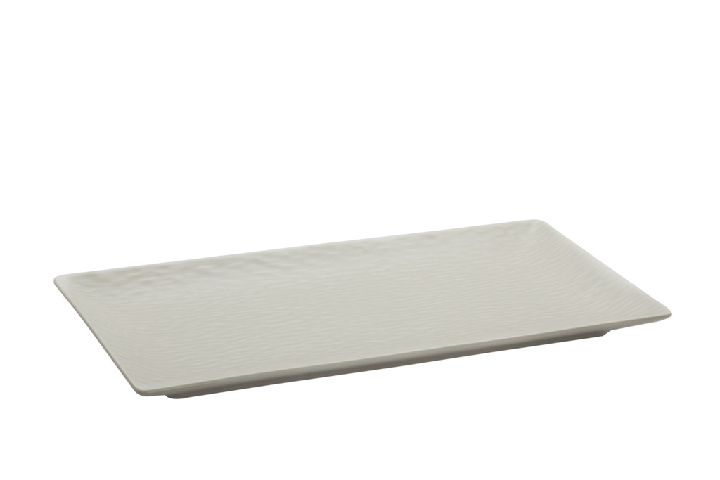 Bandeja Loza 30X15 Beige Rayada