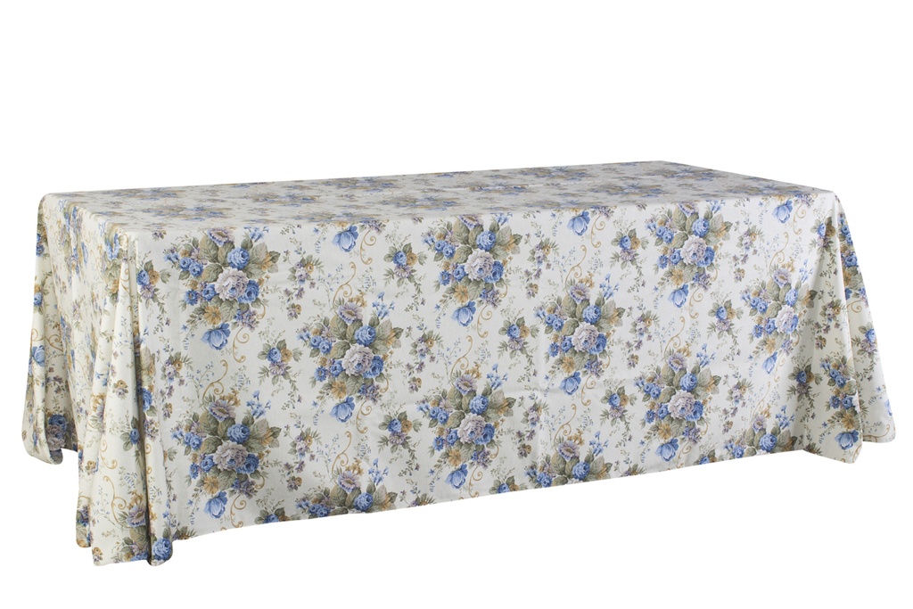 Mantel Flor azul rectangular 3.50×2.40