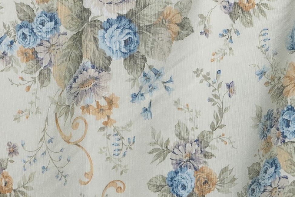 Mantel Jardín inglés azul redondo 3.50