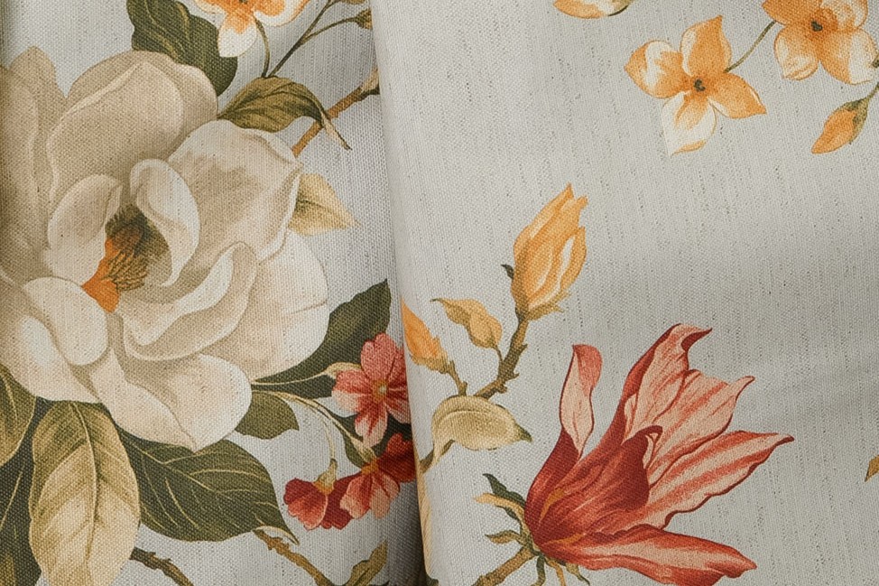 Mantel Azul flor campiña rectangular 3.50×2.40