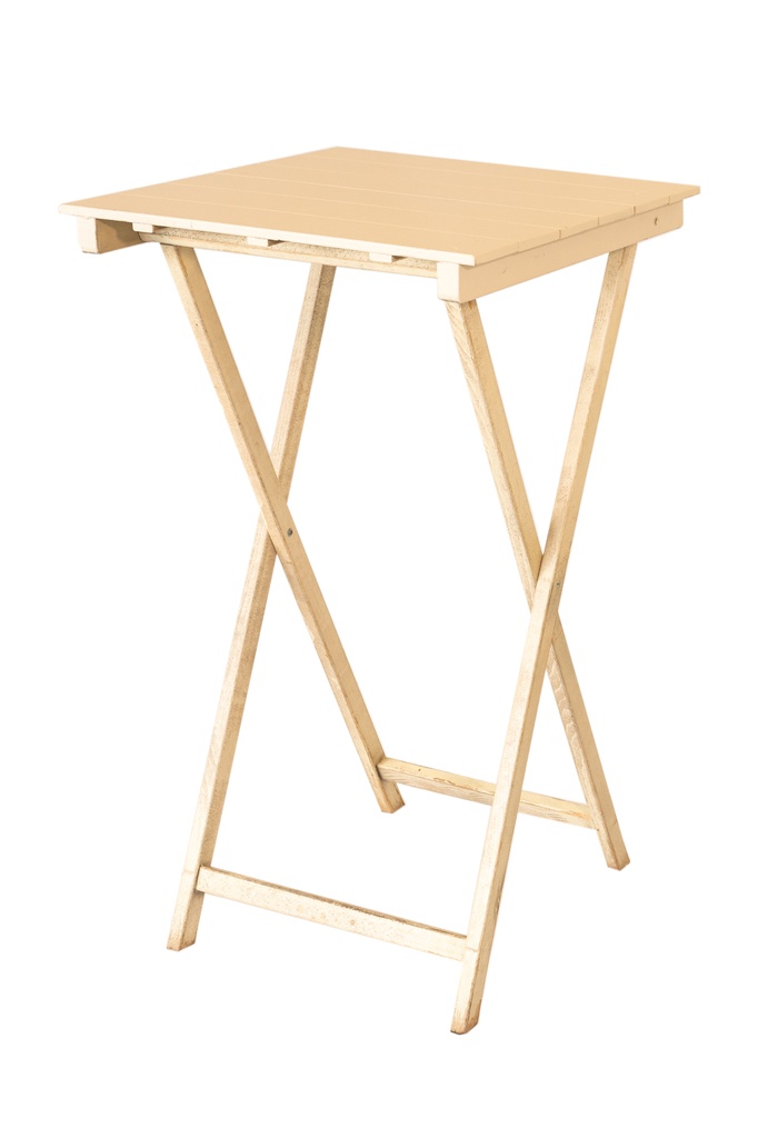 Mesa alta madera beige 60×60