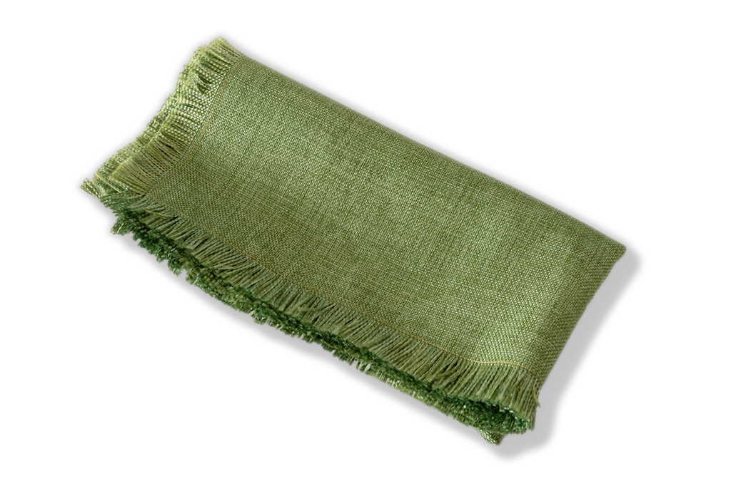 Servilleta Verde Hoja flecos