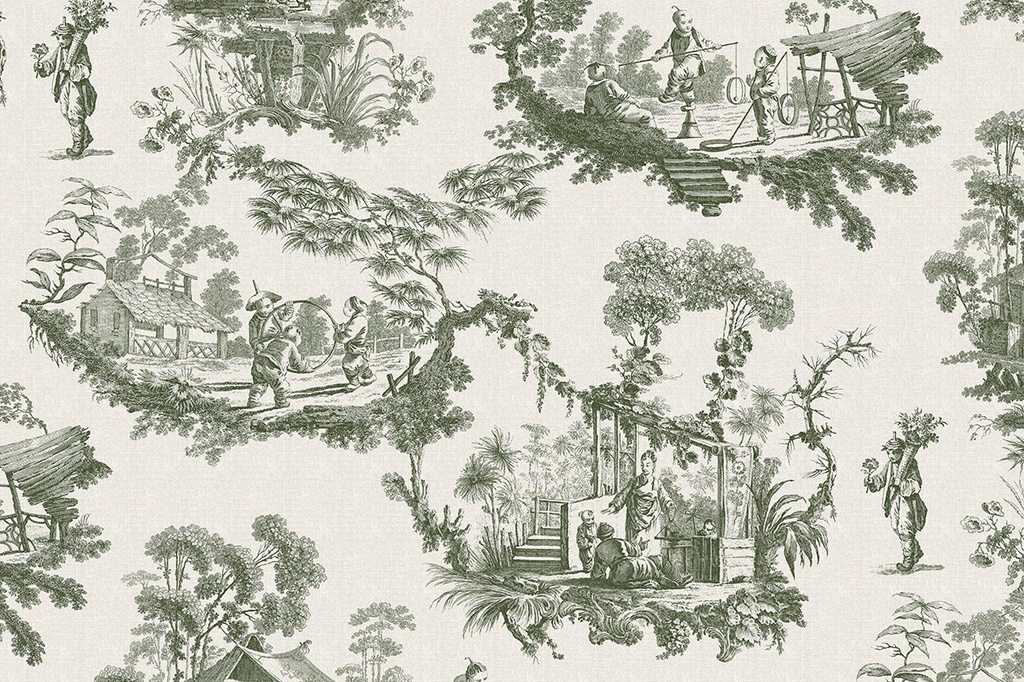 Mantel Toile de joy verde cuadrado 3.60