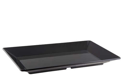 [BA035] Bandeja melamina negra rectangular ala 45×27
