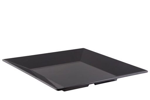 [BA032] Bandeja melamina negra cuadrada ala 45×45