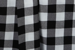 [MA034] Mantel Vichy XL negro/blanco redondo 3.5