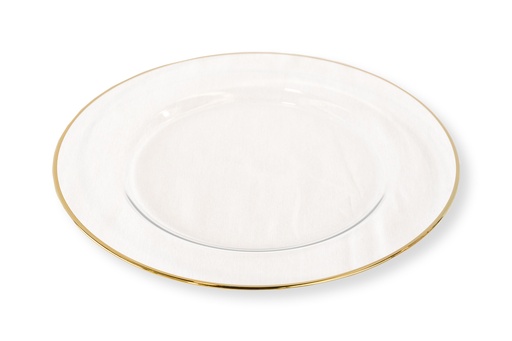 [VA034] Plato presentación filo dorado*