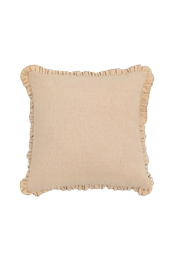 [CJ010] Cojín Borlas beige 40x40