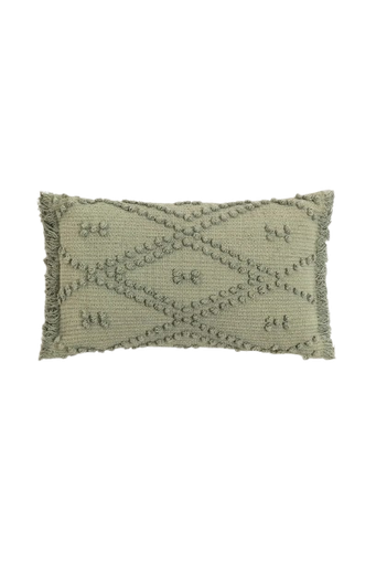 [CJ021] Cojín Texturas verde hoja 30x50