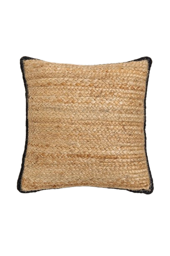 [CJ023] Cojín Yute negro 40x40